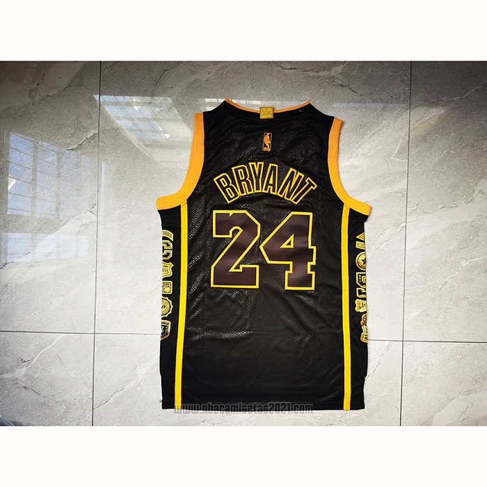 Camiseta Los Angeles Lakers Kobe Bryant #24 Retired Negro